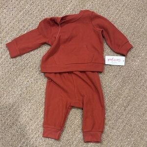 Cat & Jack Rust Colored Baby Outfit Marching Set Size 3-6M